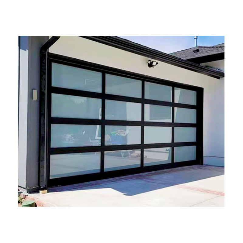 Porte de garage vitrée Opal Blanc - L 4.0 x H 2.15