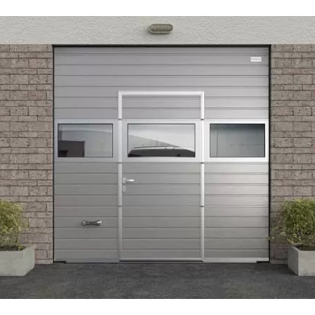 Porte De Garage Sectionnelle Avec Portillon Sur Mesure